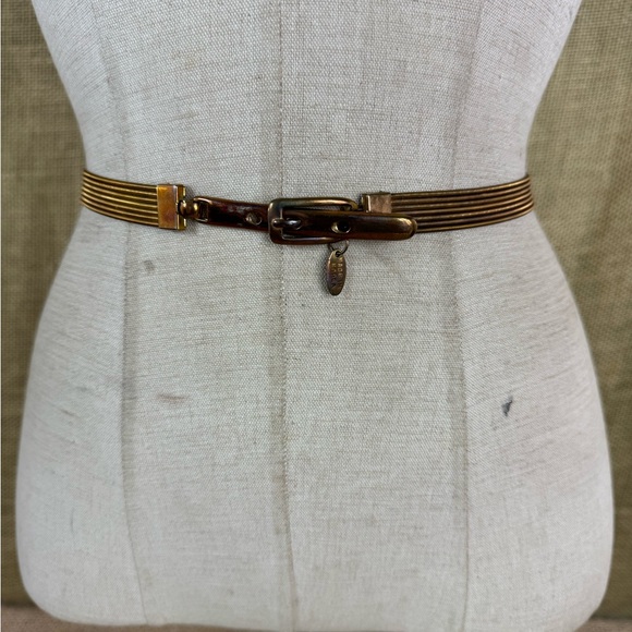 Vintage 1980’s women’s designer Motion East metal stretch belts S-M 30-34 inch - Picture 7 of 12